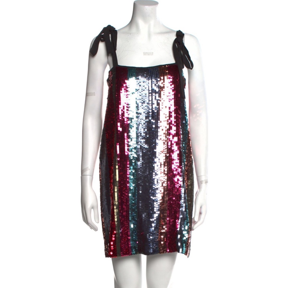 Tanya Taylor Sequin Stripe Erykah Dress with Tie Size 2 - Picture 8 of 11